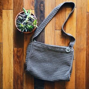 The SAK classic tan crochet bag